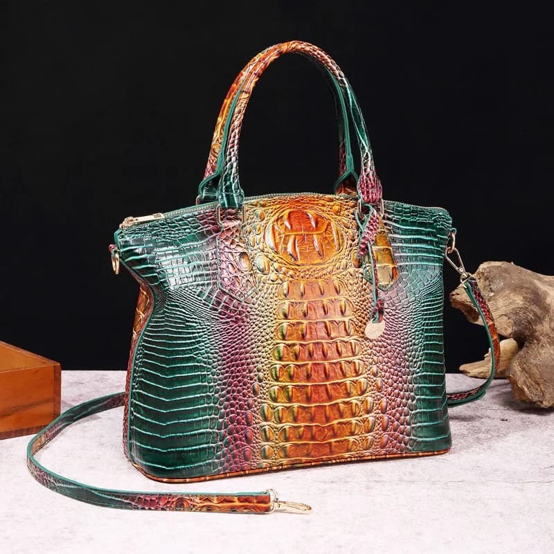 2025 Borsa da donna in rilievo coccodrillo Borsa a tracolla di lusso in pelle Ombre Borsa a tracolla a tracolla regalo