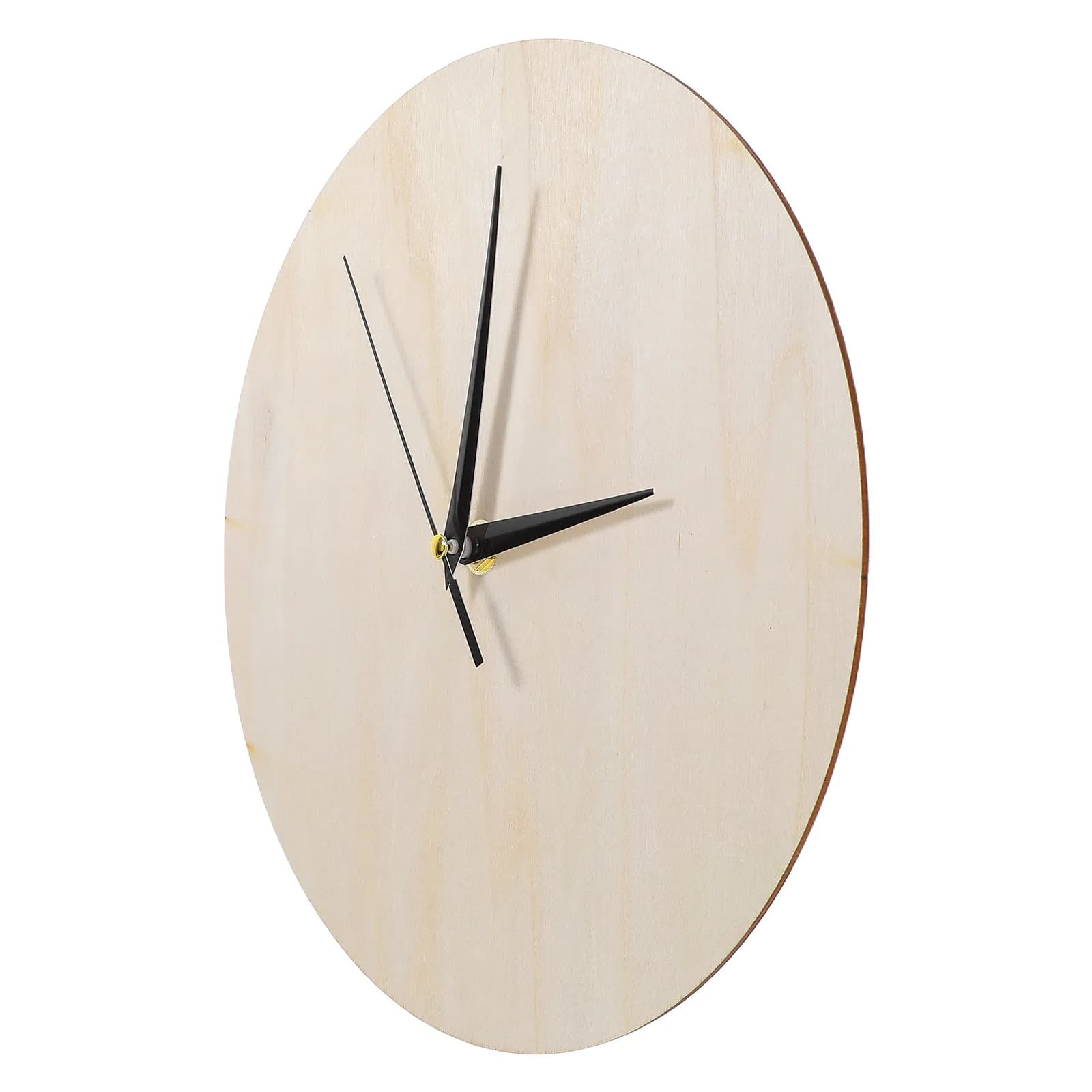 Quadrante in Legno Grezzo Rotondo Beige per Orologio da Parete Fai-da-Te, Forniture per Creazione di Orologi, Quadrante in Legno per Progetti Fai-da-Te