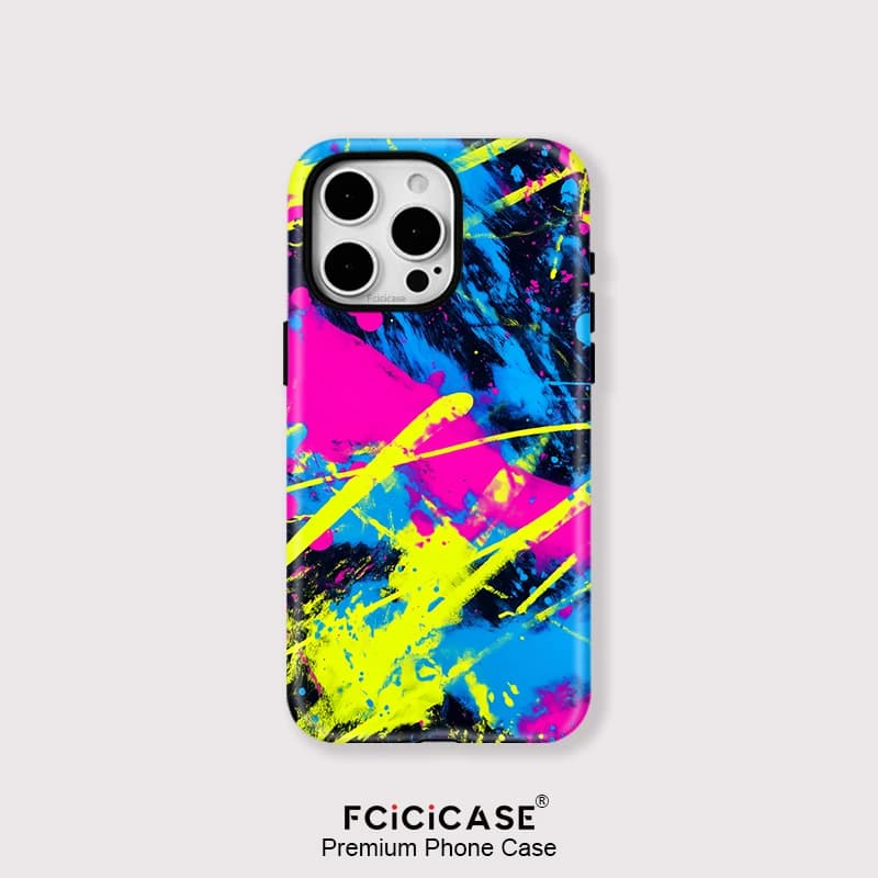 Fcicicase Per iPhone 16 Pro Max Custodia per telefono con pittura artistica colorata per Magsafe Cover opaca per iPhone 15 Pro Max 14 Plus 13 12 11