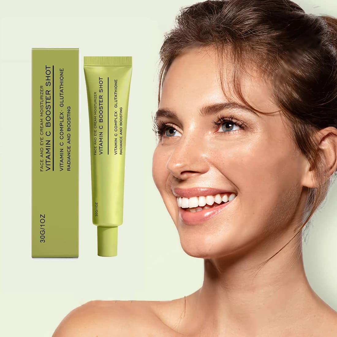 1/2PCS Siero Booster alla Vitamina C con Glutatione, Niacinamide e Vitamina E, Siero Viso Illuminante, Idratante e Illuminante