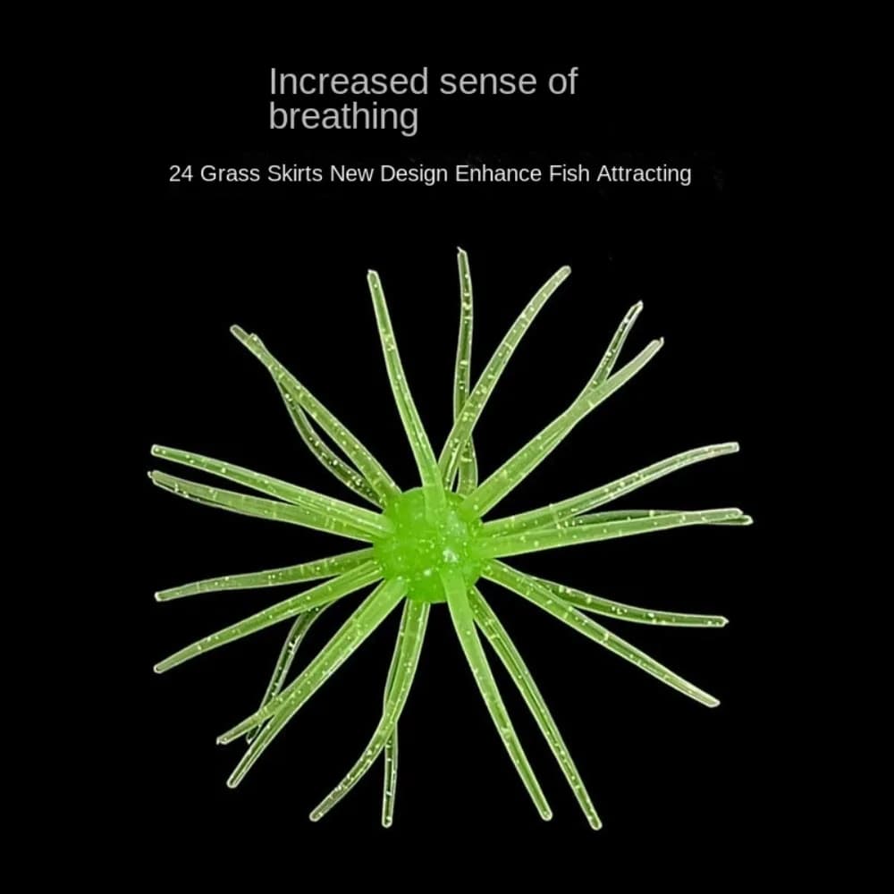 2PCS 2024 Dice Fishing Sea Urchin Lures TPE Silicone Worm Silicone Worm Lure 2.8g 8.7g Power Urchin BFS Fishing Lure