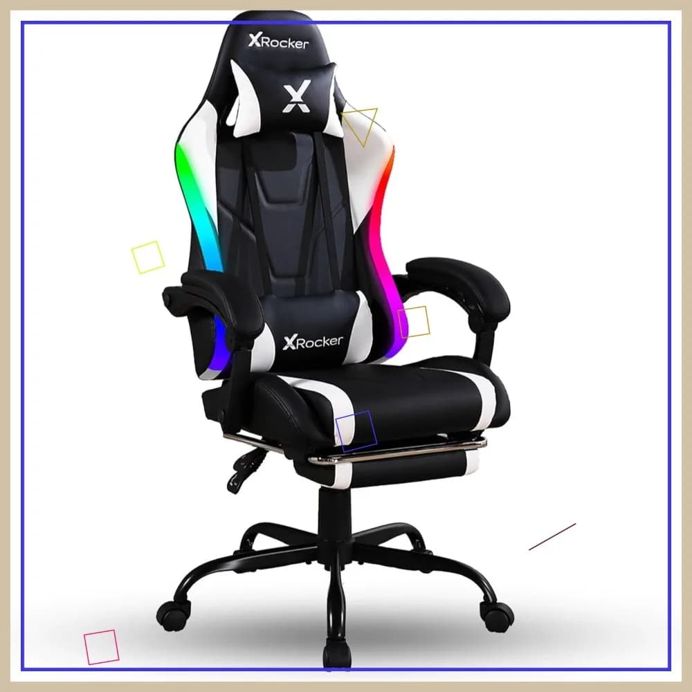 Sedia da Gaming Ergonomica con Ruote, Sedia da Ufficio Regolabile per Giocatori PC, Essenziale per Dormitori Universitari