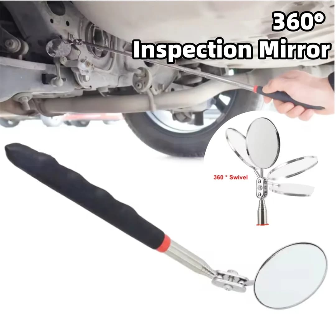 1-10PCS Specchio di ispezione Auto Telescopico Lente di rilevamento Ispezione Specchio rotondo Specchio riflettente 360 Strumento di riparazione