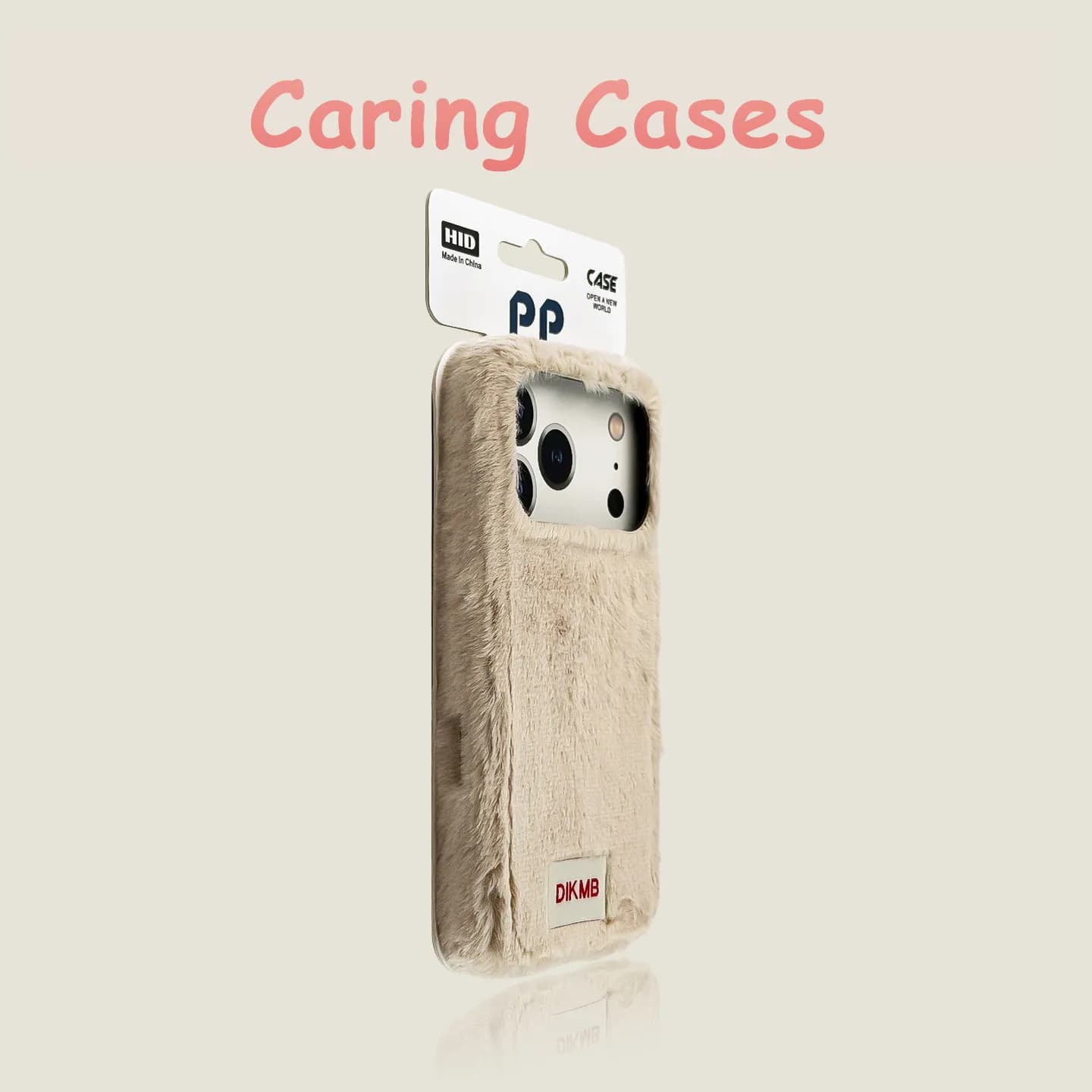 Per iPhone 17 Pro Max Custodia in pelliccia di coniglio color caramello Anti-goccia Cover completa per paraurti Custodia unica autunno/inverno con iPhone 16 15 14 13