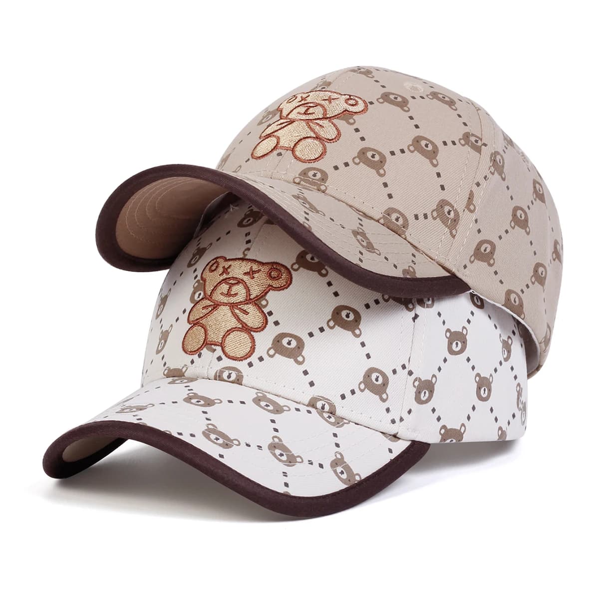 Kids Embroidered Baseball Caps XX Little Bear Adjustable Casual Hats For Outdoor Spring Autumn Sunscreen Hat for Girl Boy
