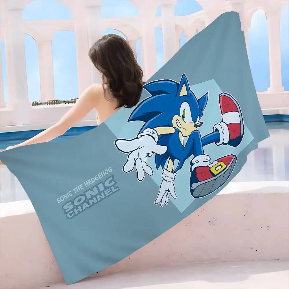 Game S-SonicS The H-HedgehogS Big Microfiber Beach Towels Quick Dry Towel Sand Beach Towels Pool Towel for Travel Swim Pool Yoga