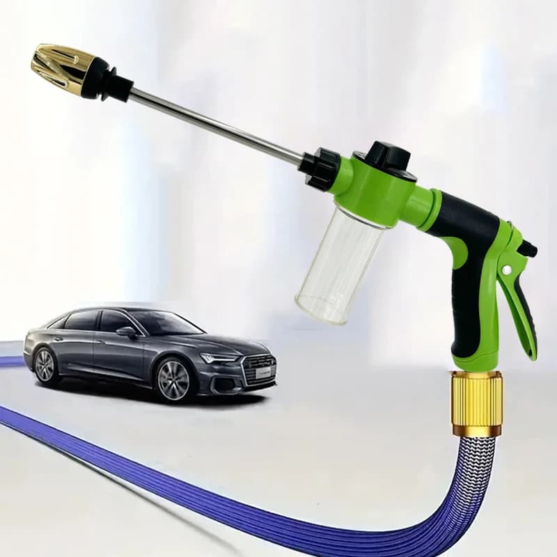 Pistola ad acqua ad alta pressione Macchina per lavaggio auto regolabile Irrigazione da giardino Strumenti per l'irrigazione Ugello per tubo Pistola ad acqua in schiuma per irrigatore