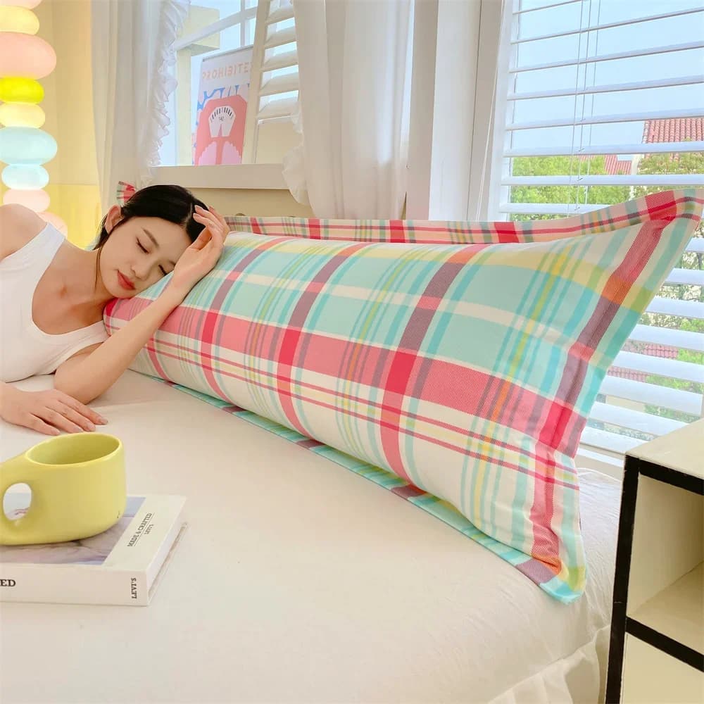 Long Pillowcase Soft Polyester Couple Pillow Case Large Size Body Hugging Pillow Cover 100cm 120cm 150cm 180cm