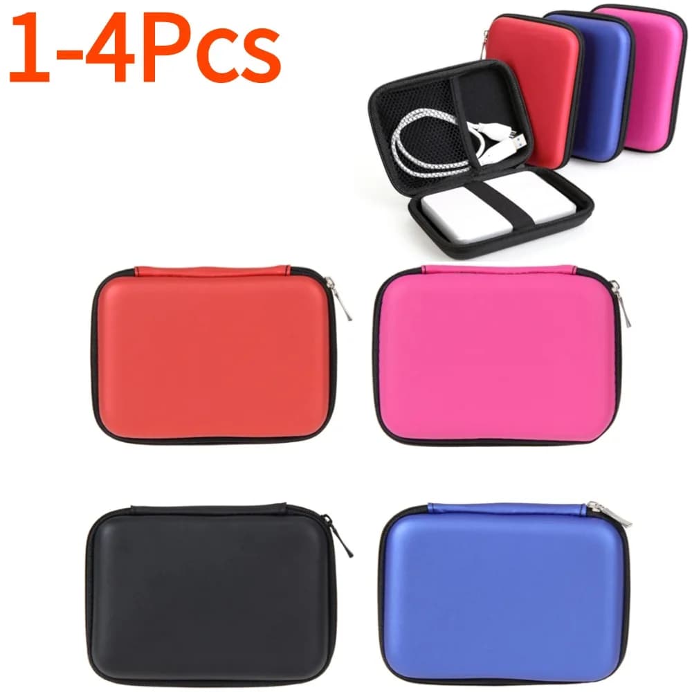 Borsa per HDD da 2,5 pollici Custodia per disco rigido USB esterno per custodia per auricolari SSD HHD da 2,5 pollici Scatola per disco rigido Custodia con cerniera