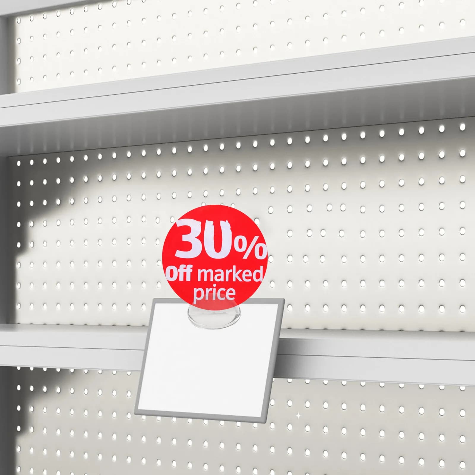 100 Pezzi Clip Adesivi in Plastica Facili da Installare per Cartellini Prezzi, Etichette, Numeri, Menu, Foto, Espositori per Negozi