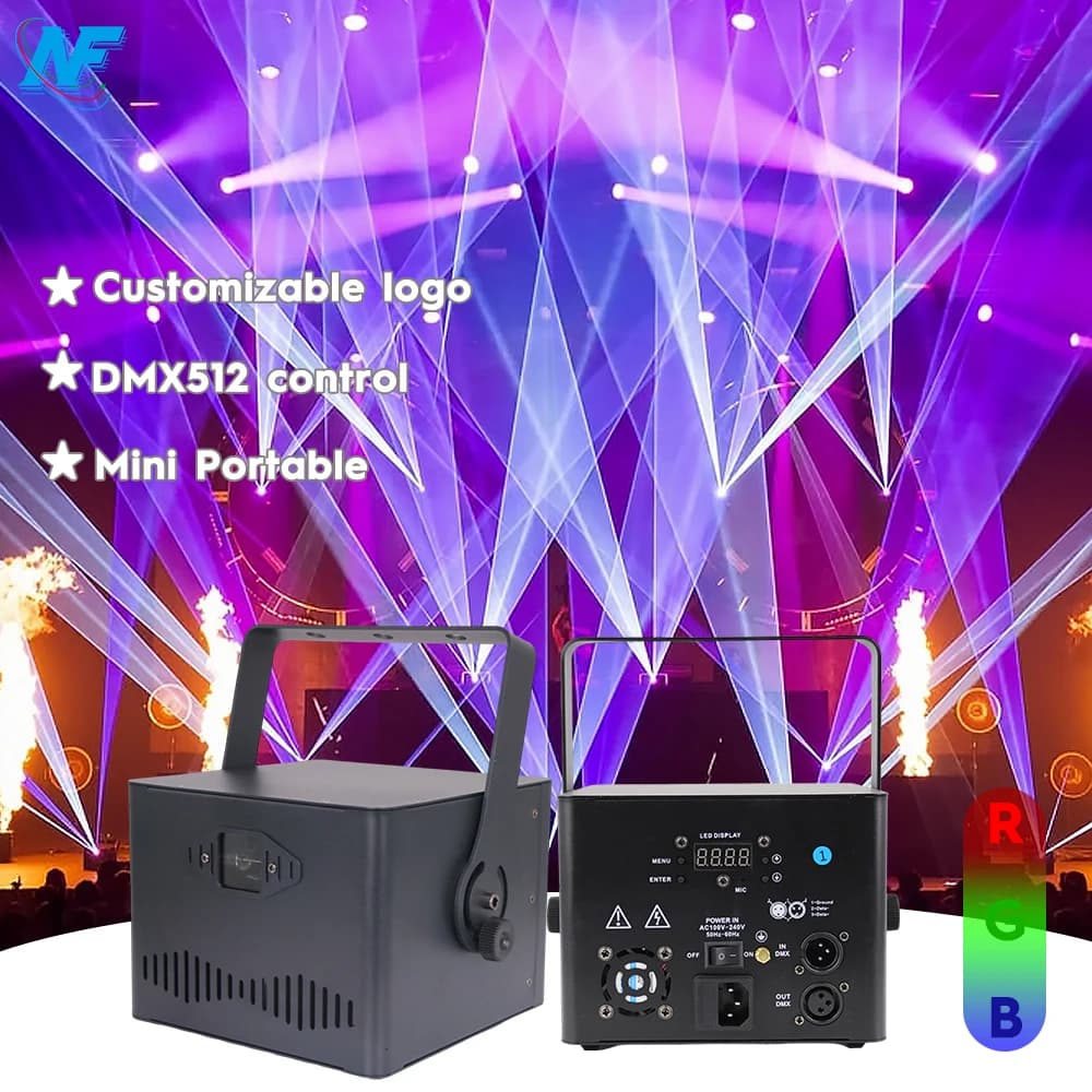 Luci DJ Mini 1W 3W 5W Luce laser RGB per proiettore laser da palcoscenico per feste di club AA