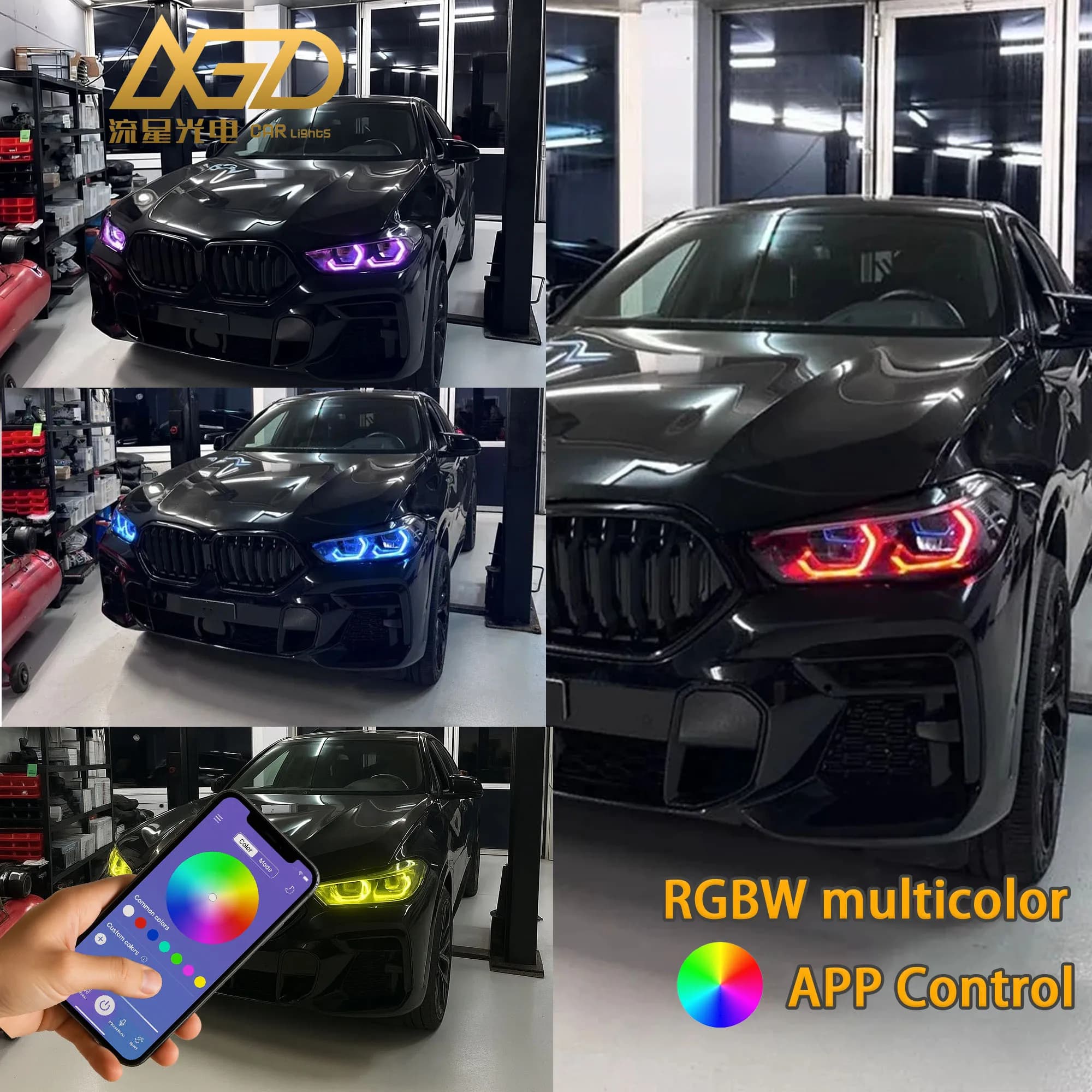 Moduli LED RGBW DRL per BMW X5 G05 X6 G06 F95 F96 Pre-LCI 2019-2022 per fari laser adatti alla versione UE