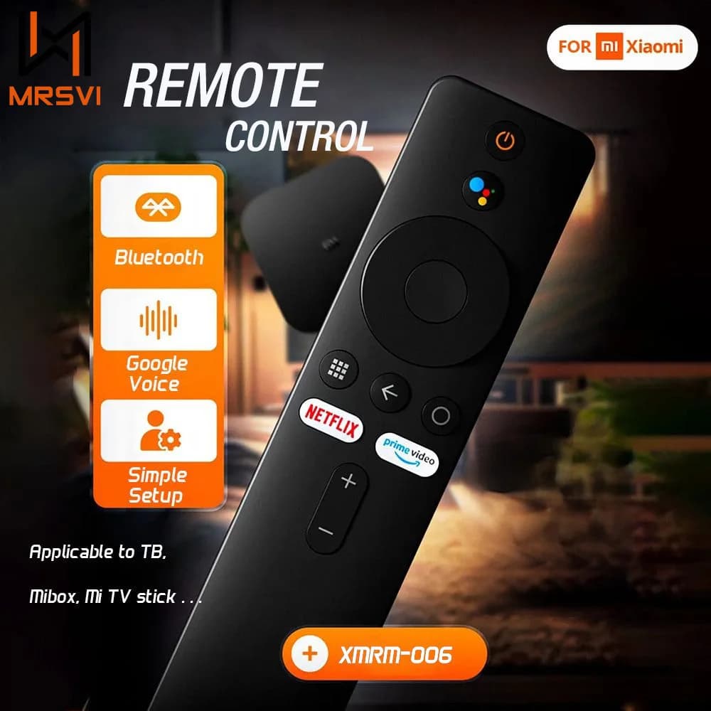 Bluetooth Voice Remote Control XMRM-006 00A for Xiaomi MI Box S Smart TV Box MI TV Stick MDZ-22-AB MDZ-24-AA Google Assistant