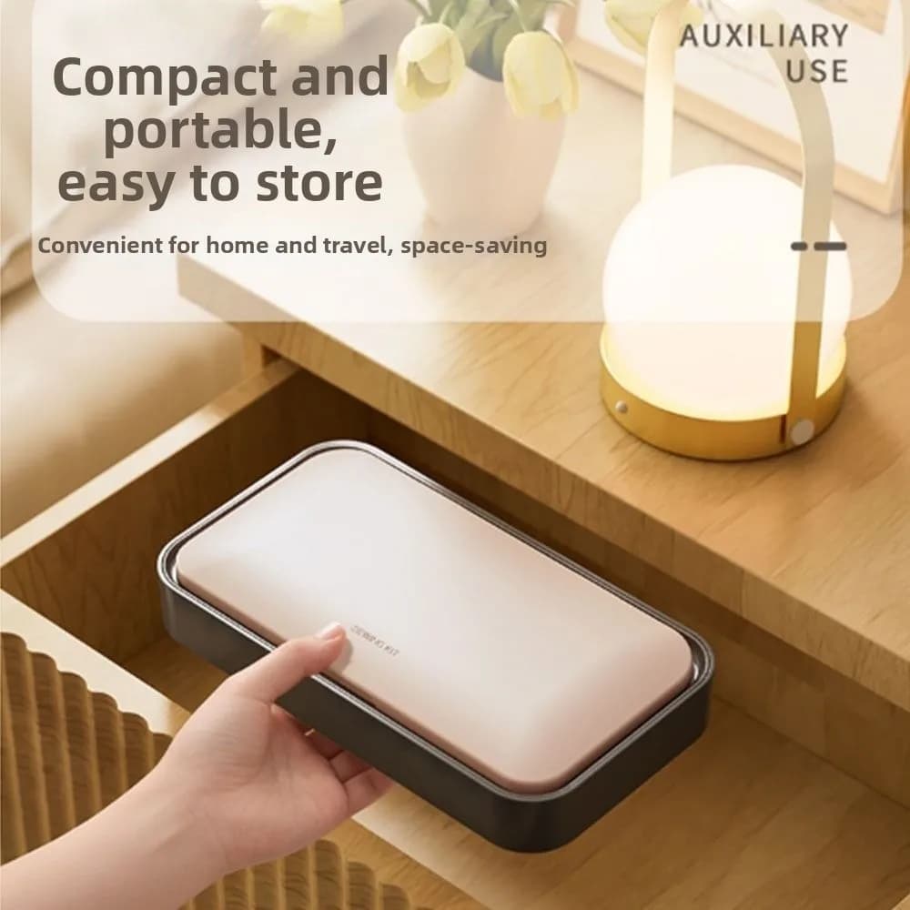 Kit di strumenti magnetici per cucito, multifunzionale, salvaspazio, scatola per aghi e filo, design compatto, kit pratico per cucito con aghi e filo.