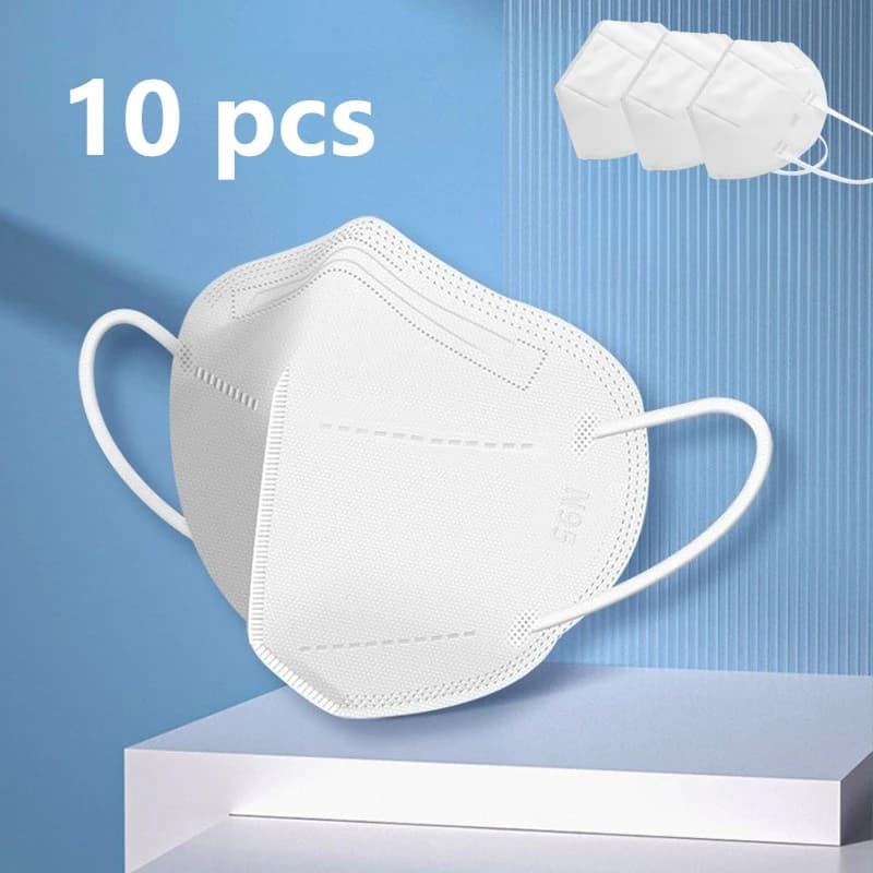 10 pezzi N95 Maschera protettiva monouso Maschera protettiva per la salute Maschere protettive per la prevenzione della polvere e delle gocce Maschera dal design traspirante
