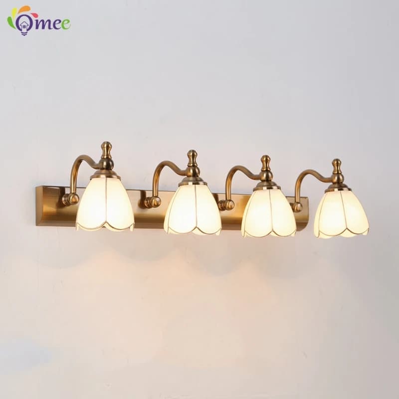 Modern LED Wall Lamps for Vanity Bathroom Mirror Wall Lamps 2 Heads 4 Lights Mirror Front Lamp for WC Wall Lighting Equipment Sconce
