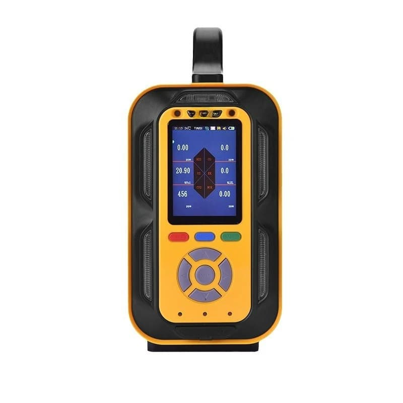 Rilevatore di gas portatile sei in uno, sensore di ammoniaca per gas combustibile, ossigeno, monossido di carbonio, idrogeno solforato