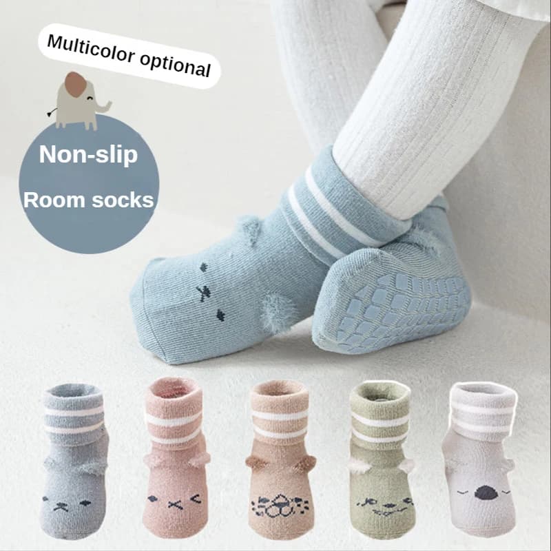 2 paia lotto cartone animato neonato pavimento piede roba calda calzini di cotone antiscivolo per bambini primavera e autunno simpatico ragazzo bambino bambino regalo