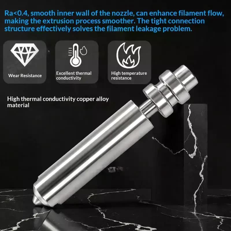 For Anycubic Kobra 4 Kobra X Nozzle 0.25 0.4 0.6 0.8 KX Smooth Internal Bore Cobra X Hotend Kobra 4 3d Printer Accessories