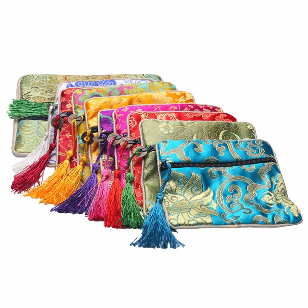 10 Pcs Jewelry Bag Storage Bags For Necklace Earrings Rings Gift Bags Pouch Wallet Jade Bags Packaging Bags Home Storage