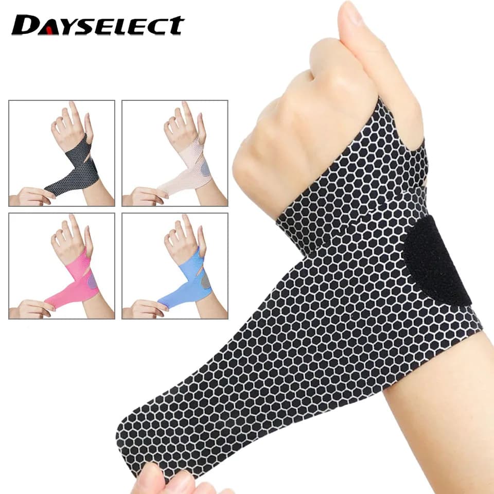 1 Pezzo Nuovo Supporto per Polso Elastico Regolabile Fascia Compressiva Avvolgente per Sport Distorsioni Tensioni Croniche Disagio Articolare Unisex
