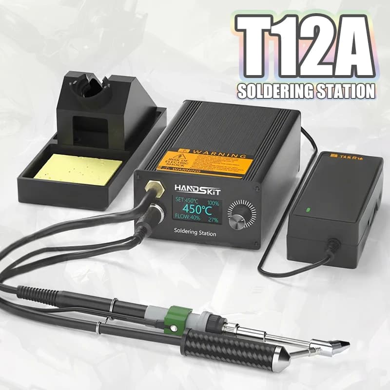 T12A Suction Tin Gun Desoldering Station Hot Air Gun Soldering Iron Suction Pen Intelligent STM 32 Soldering Station
