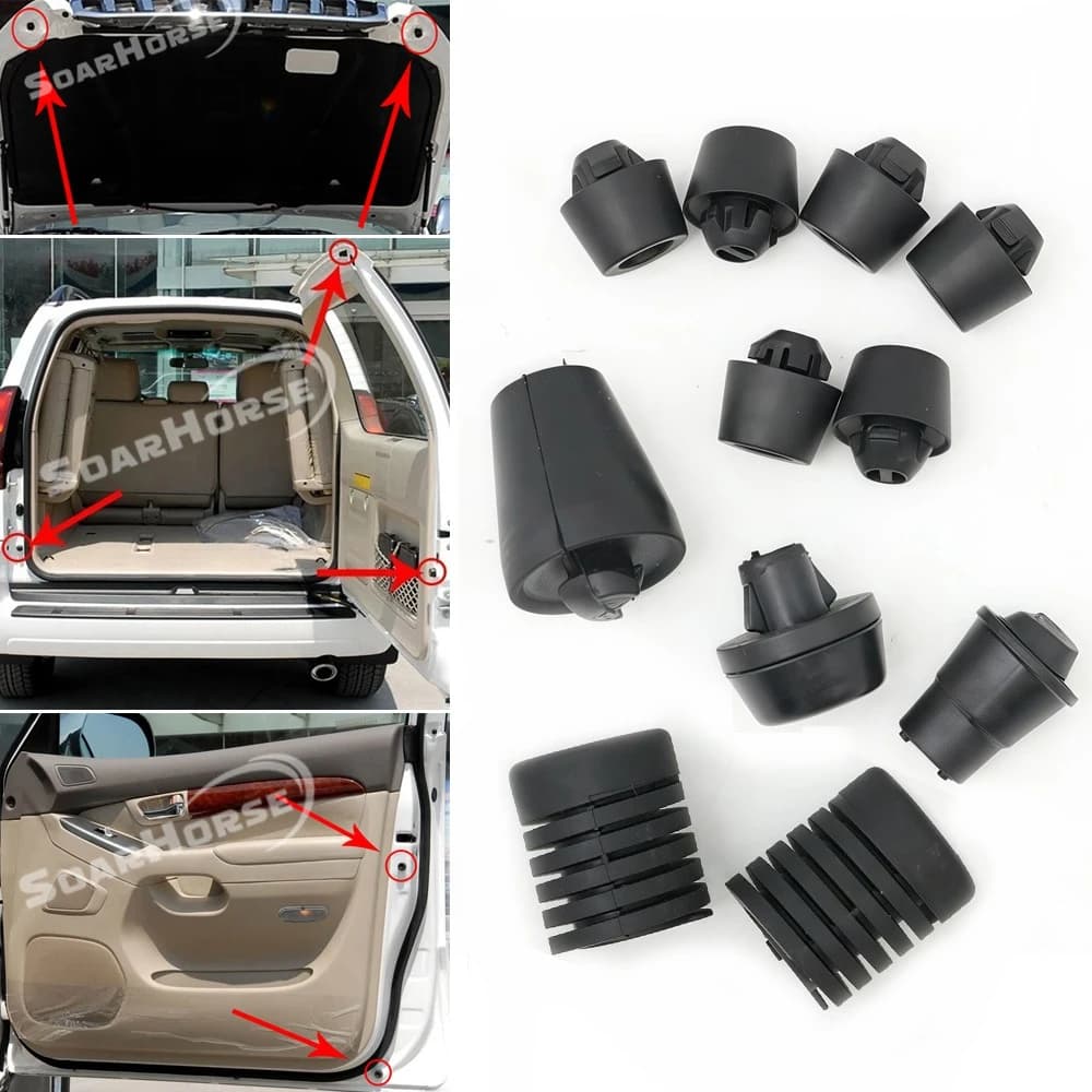 Auto Cofano Cofano Porta Smorzamento Tappo Blocco Baule Posteriore Portellone Tampone di Gomma Per Toyota Land Cruiser Prado LC120 2003-2009