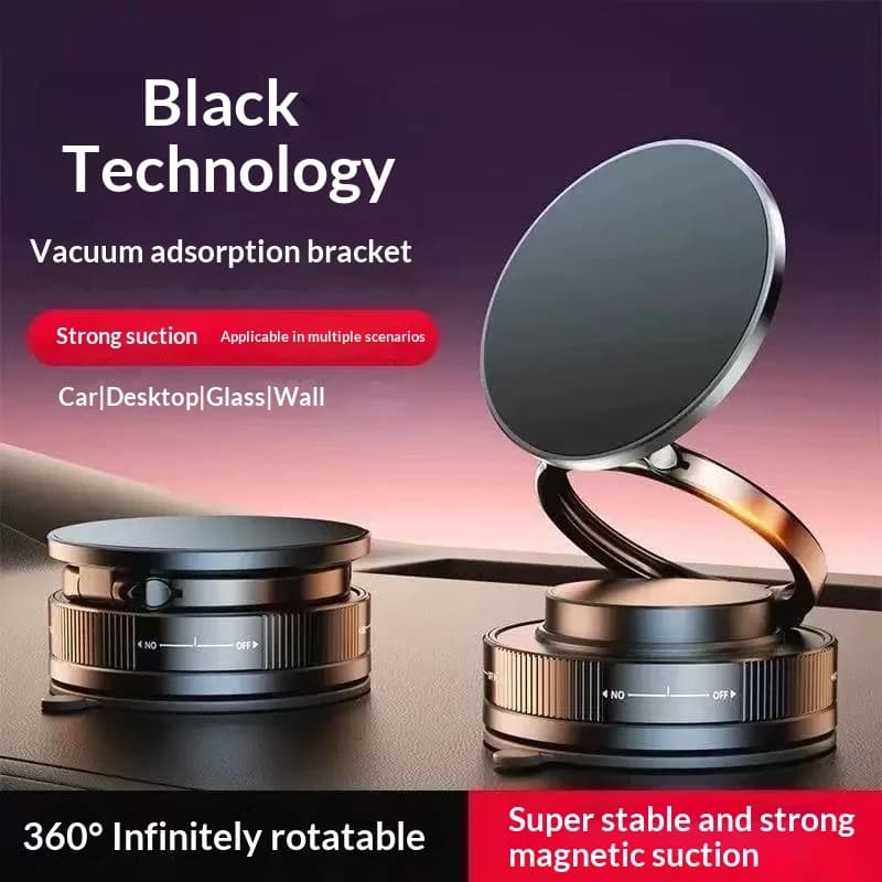 Supporto Magnetico per Telefono da Auto con Ventosa Meccanica Rotazione a 360° ° Supporto Universale per Navigazione con Adsorbimento Magnetico