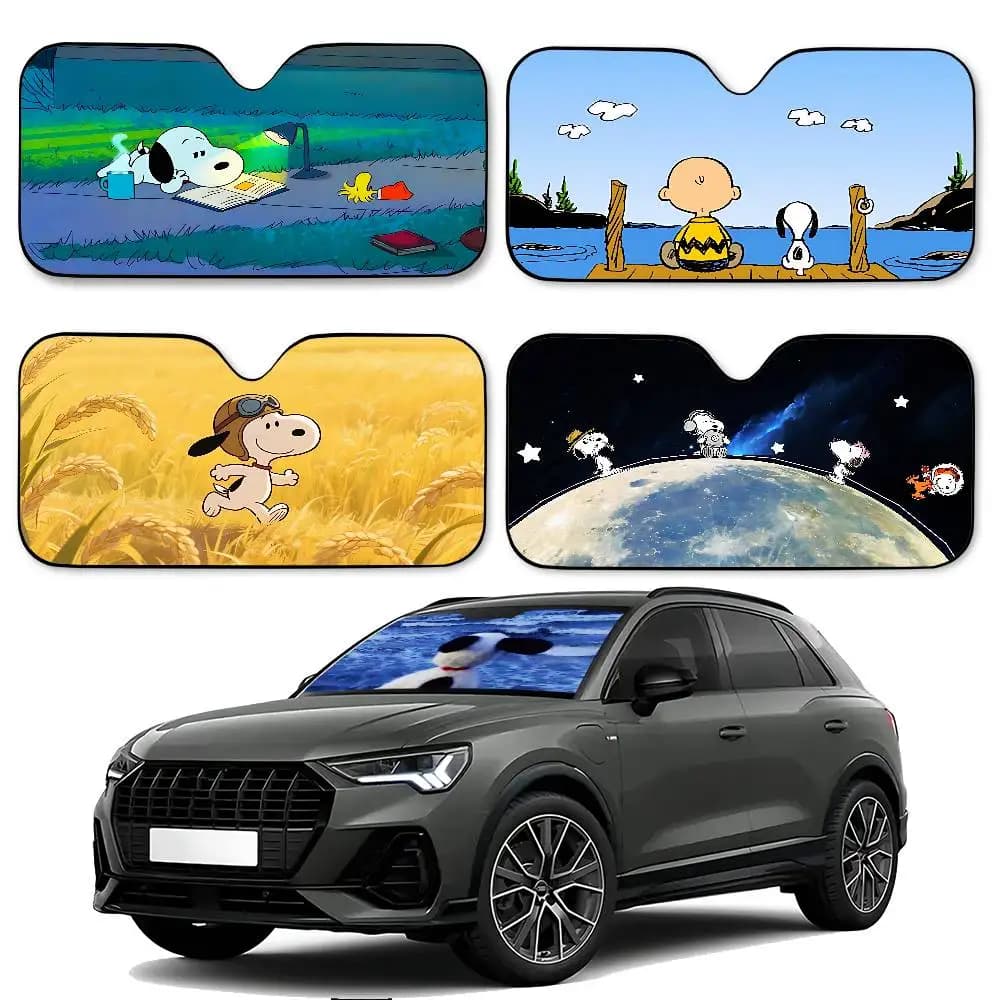 Parasole per Parabrezza Auto con Design Kawaii di Snoopy, Elegante e alla Moda, Copertura per Parabrezza, Tenda Parasole per Auto