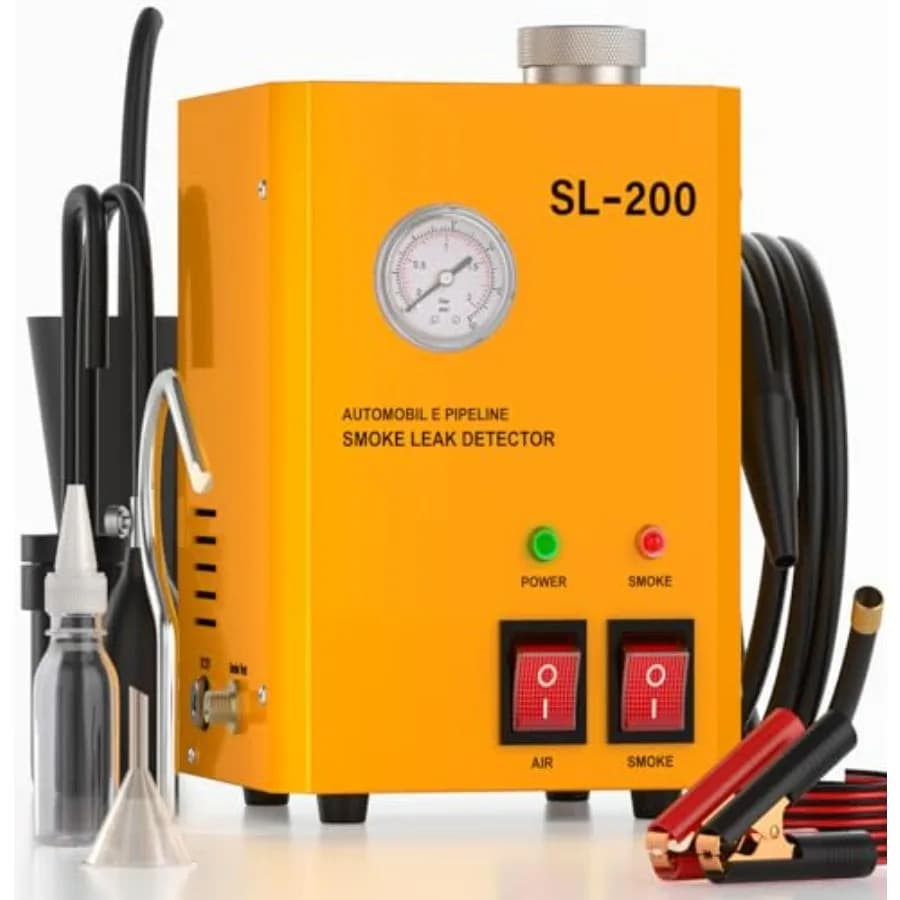 Rilevatore di perdite automobilistico per macchina del fumo con manometro - DC 12V EVAP Tester di perdite per macchina del fumo Pompa d'aria incorporata, Vuoto Lea