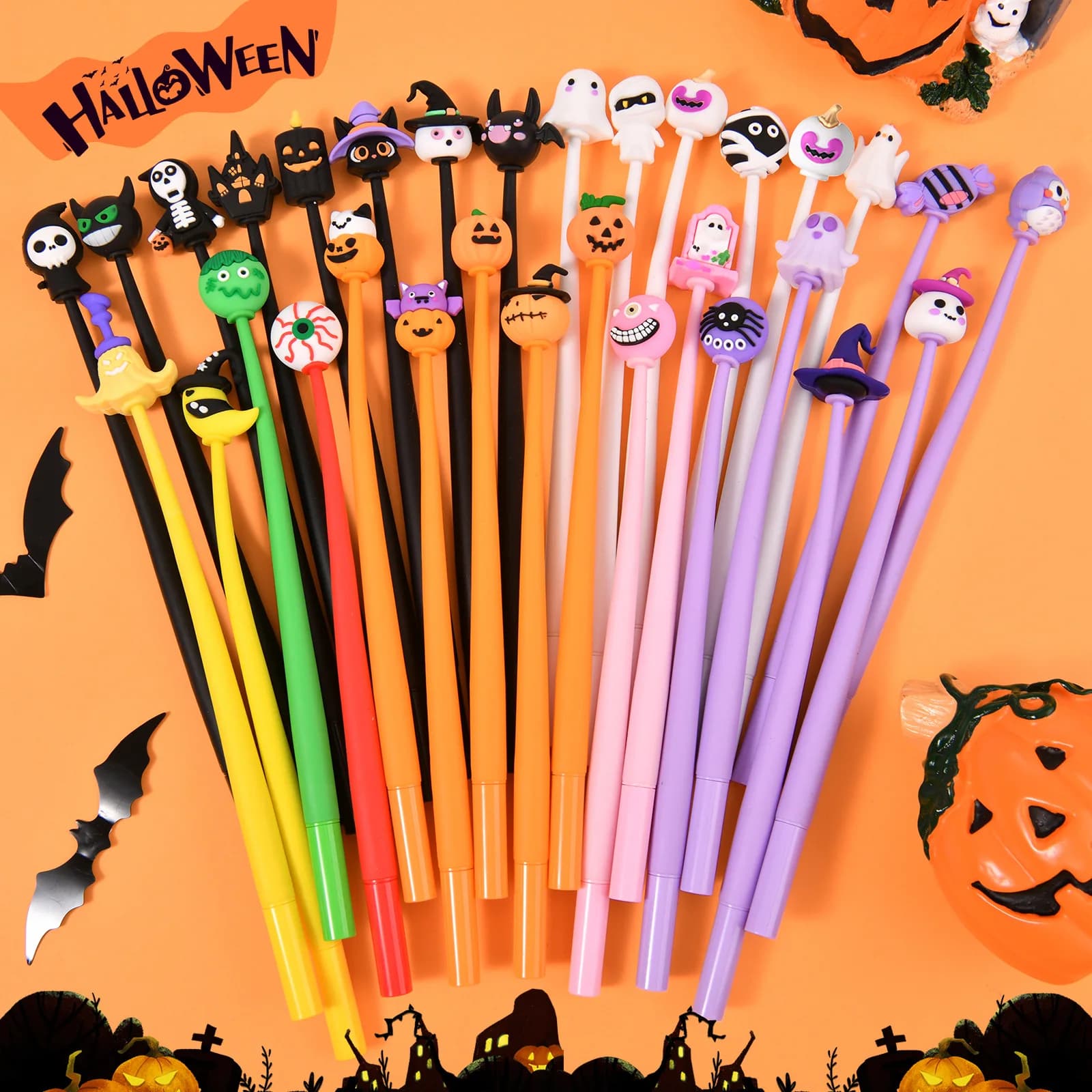 Simpatica serie Halloween Cartoon Shake Pen Premi per studenti Regali di Halloween Articoli di cancelleria per scrittura