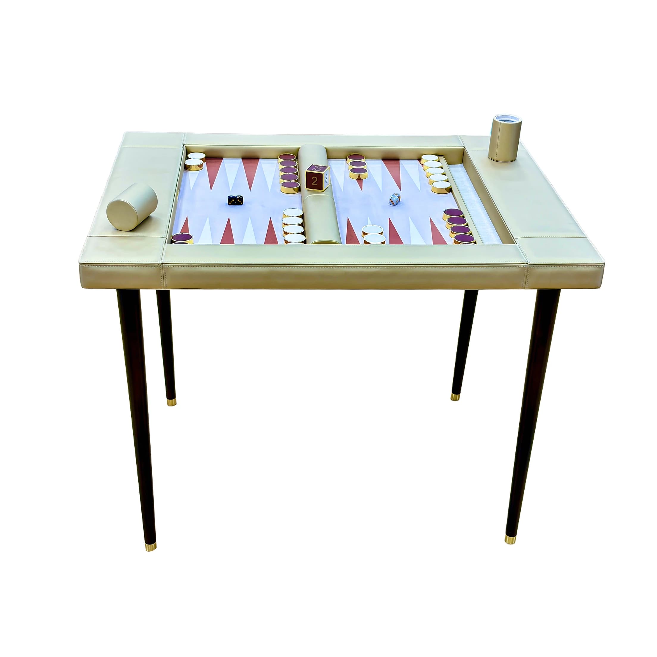 Table Game Board Tournament Large Set Wood Table Design Custom Backgammon Game Table Set With Checkers Chips Dice