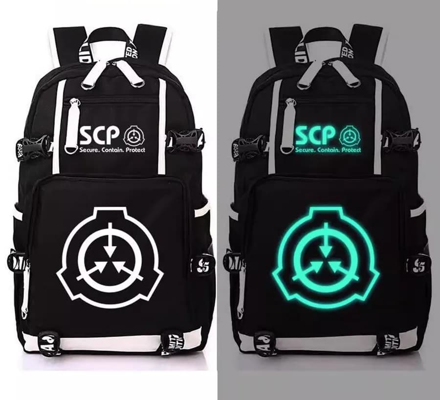 SCP Special contaet procents Foundation USB zaino Bag luminoso studente Bookbag zaino studente zainetto borsa da viaggio