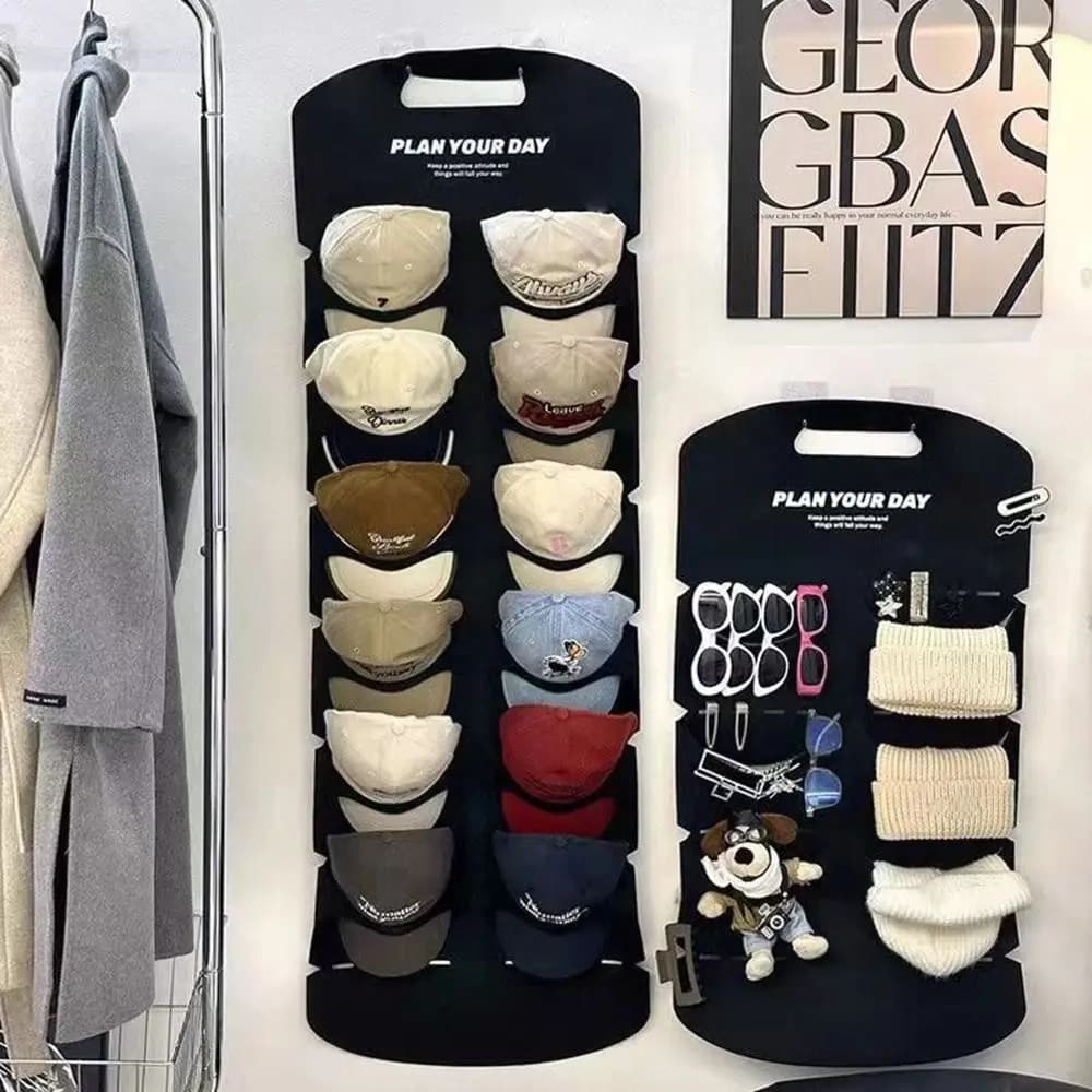 Back door Baseball stand Felt Collecting baseball caps Sunglasses Hanging Glasses Hat Holder for Wardrobe