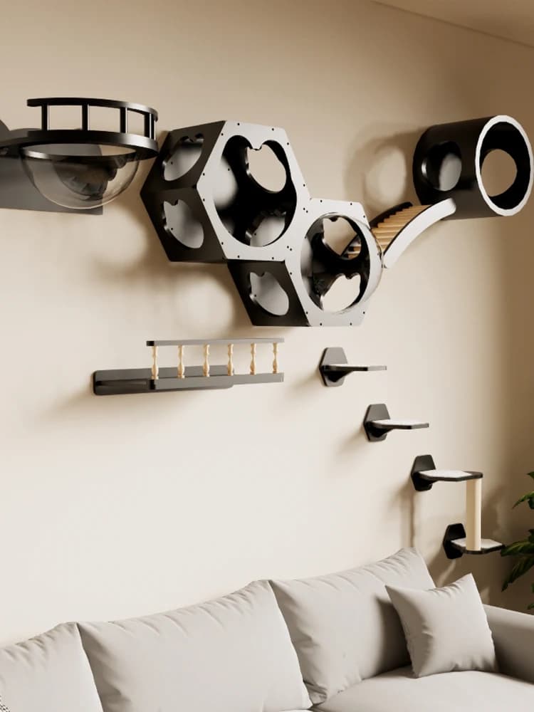 Cat climbing frame Wall type Wall type Cat tree integrated free design
