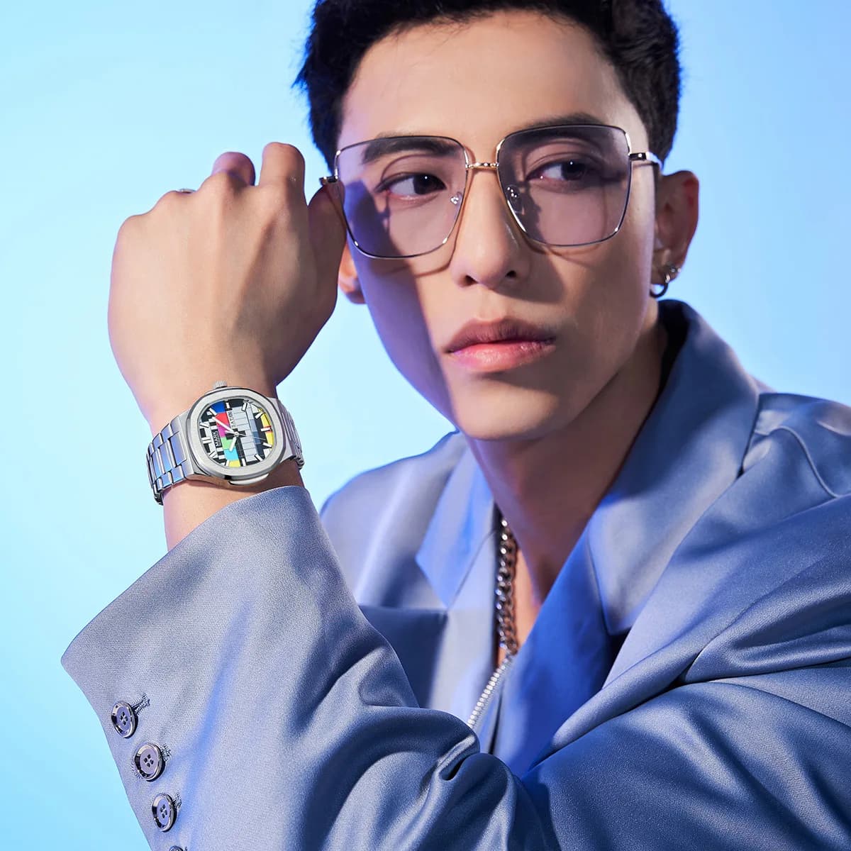 Mark Fairwhale 5210 Fashion Men's Quartz Watch Retro TV Dial Waterproof Luminous Calendar Casual Sports Watches Man reloj hombre