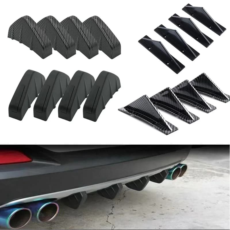 Universal Car Rear Bumper Diffuser Spoiler Abs Anti-collision For Car Supplies Novelty Best Skoda Octavia Polo Volkswagen