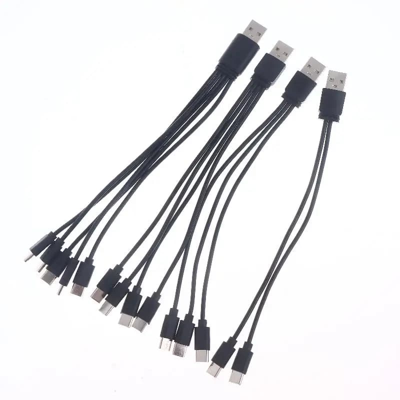 Cavo adattatore da USB a tipo C singolo/doppio da 20 cm: splitter di ricarica USB C a 2/3/4/5 porte