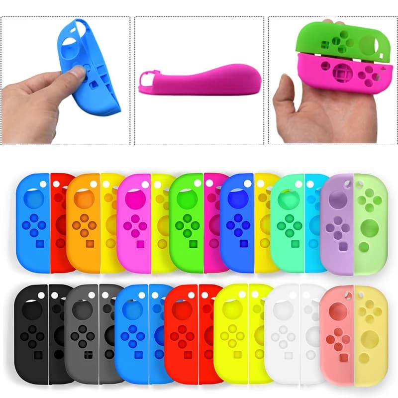 Custodia morbida in silicone Custodia protettiva per impugnatura per Nintendo Switch Oled NS Joy-Con Controller Impugnatura Protezione completa della pelle