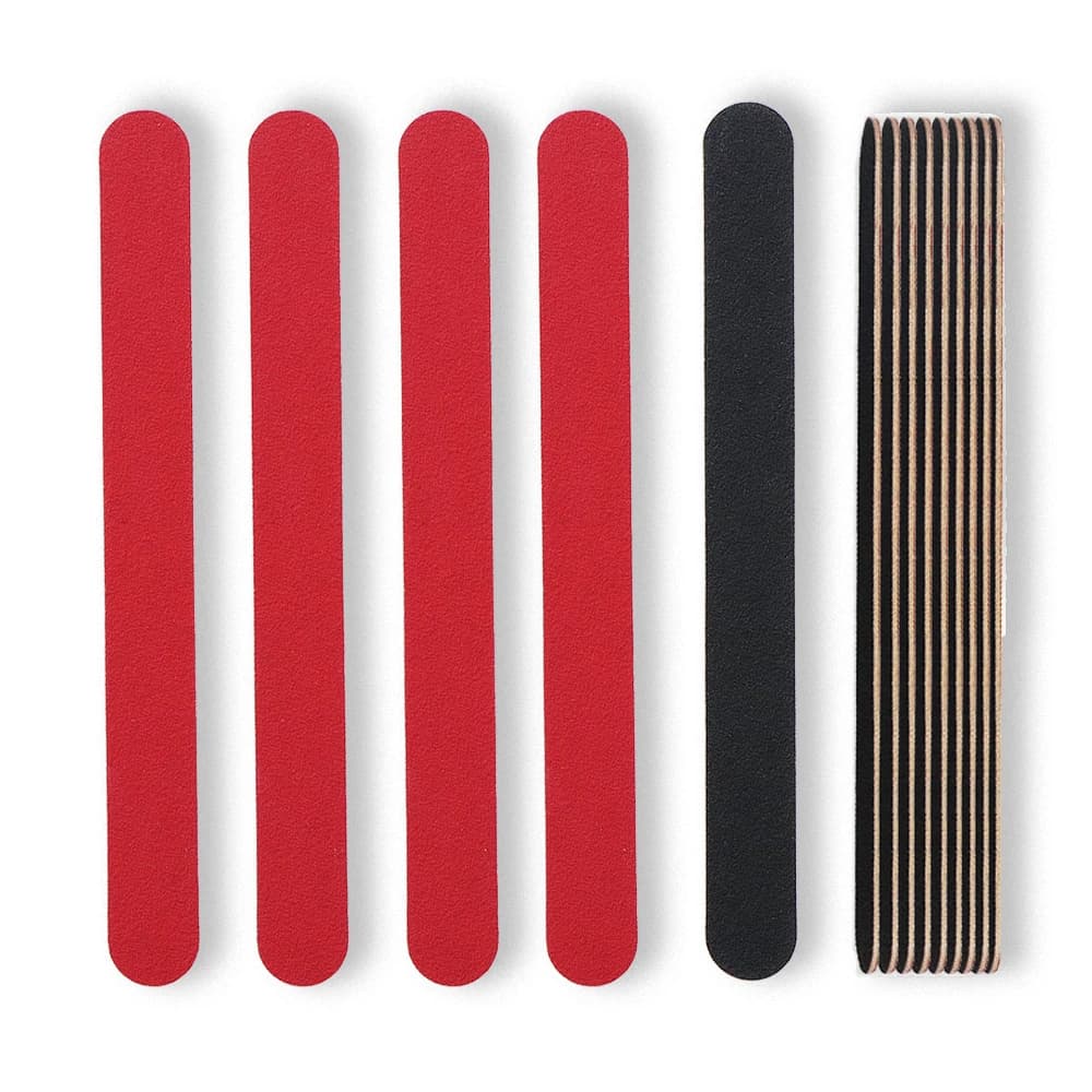 50/100 pieces double face nail file in sandpaper 180/240 grana wood manicure buffer for salon professional manicure nail supply tool