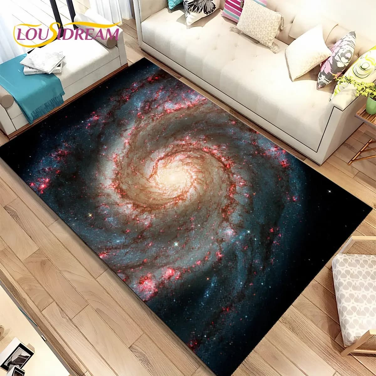 Tappeto Galaxy Universe Space Stars, tappeto per la casa, soggiorno, camera da letto, divano, decorazione per la porta, tappetino antiscivolo per bambini, HD