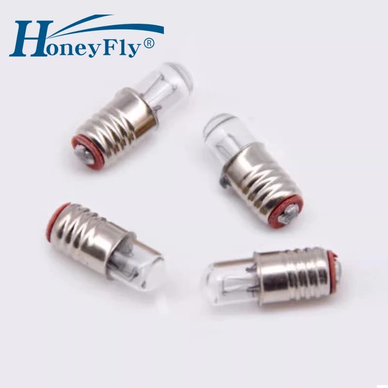 HoneyFly 10pz Lampadine E5 per Microscopio 1.5V/2.5V/6V/12V/24V 0.1A Mini Luce Indicatrice per Endoscopio Strumenti e Macchinari