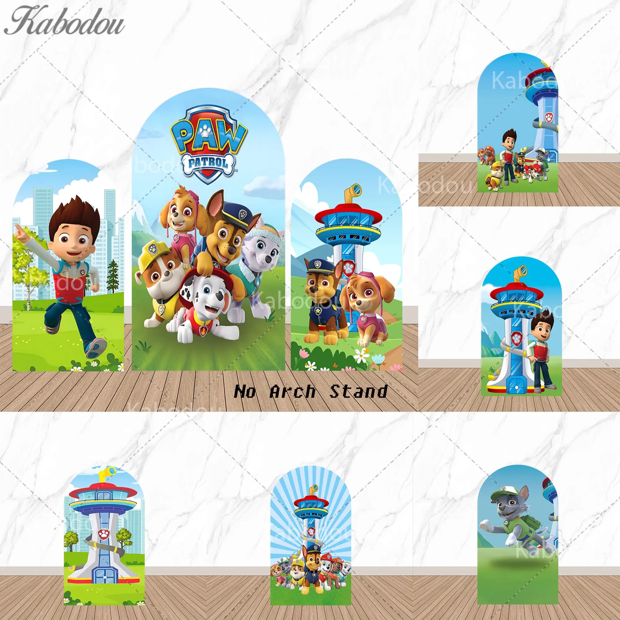 Coperture per Arco Paw Patrol per Bambini, Decorazione per Primo Compleanno, Sfondo Fotografico con Cani dei Cartoni Animati, Decorazione per Baby Shower, Poster per Fotografia