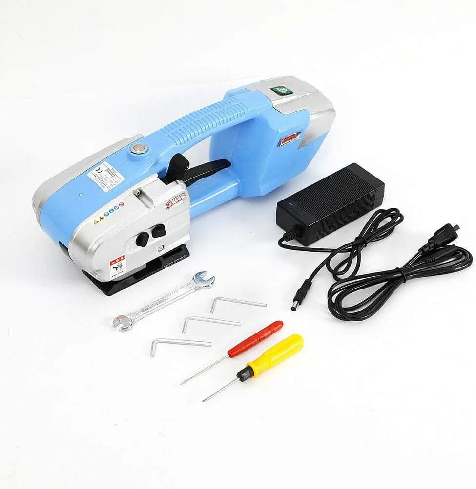Reggiatrice Portatile a Batteria, Strumento Elettrico per Reggiatura, Macchina Automatica per Saldatura di Cinghie in Plastica