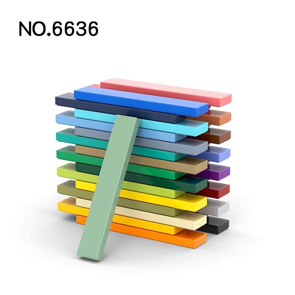 20 pezzi MOC parti 6636 piastrelle 1x6 con scanalatura mattoni compatibili fai da te assemblare blocchi di particelle bambino puzzle cervello giocattolo regalo
