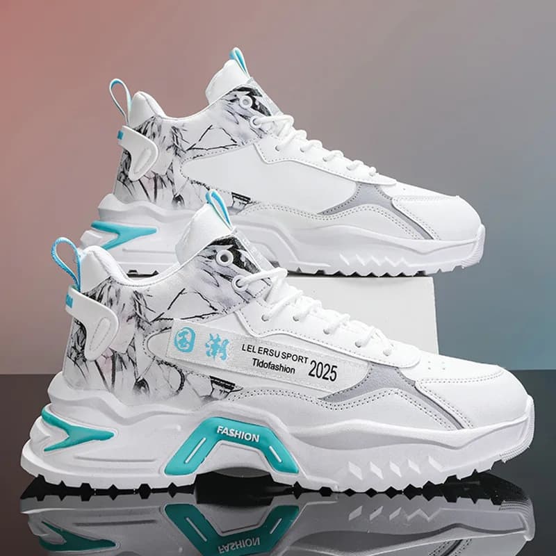 2025 Scarpe da uomo Sneakers Moda Scarpe da corsa con piattaforma traspirante Mesh Sport Leggere Scarpe da uomo vulcanizzate casual da uomo unisex