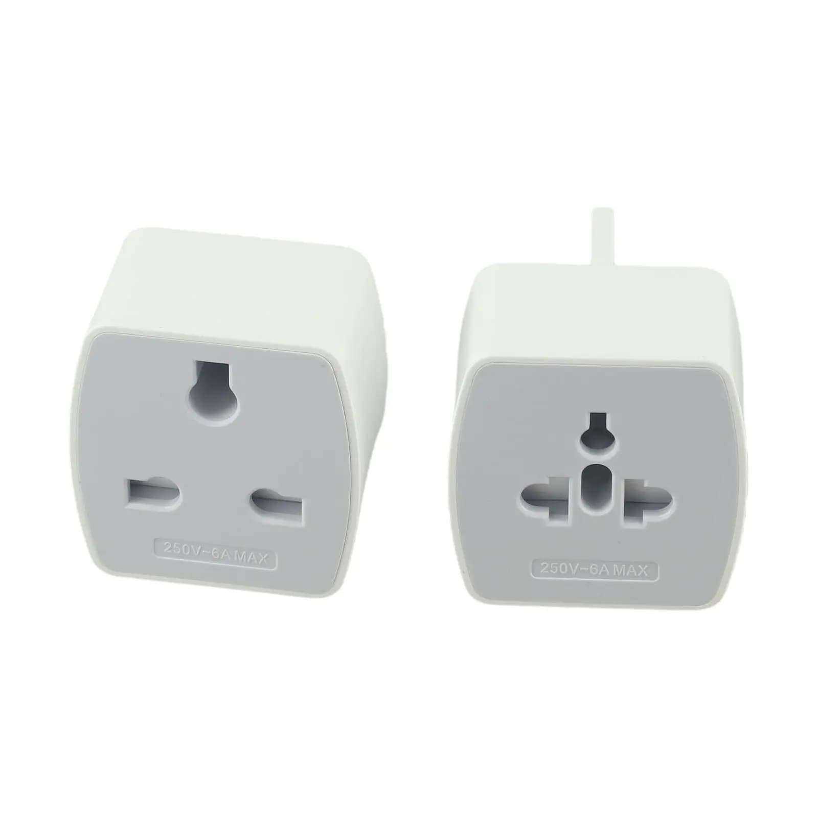White 6A Portable Travel Adapter With Interchangeable For UK EU US AU For International Power Socket Converter