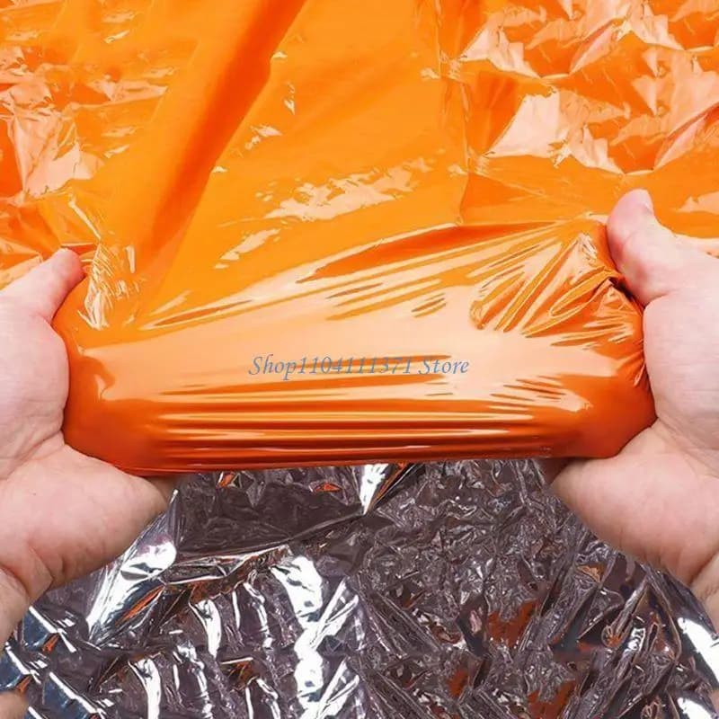 P9FC Emergency Survival Sleeping Bag, Thermal Sack Blanket, Waterproof Lightweight Portable Sack for Camping Hiking Outdoors