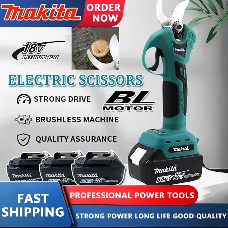 Makita 18V Professional Electric Scissors Battery, Power Supplies, Wireless Gardening Tools