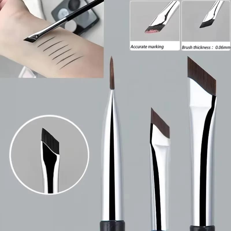 1/2/4/6/8/10/16 pezzi pennello per eyeliner con lama di aggiornamento pennello per sopracciglia piatto ad angolo fine ultra sottile fodera per sopracciglia pennello per trucco